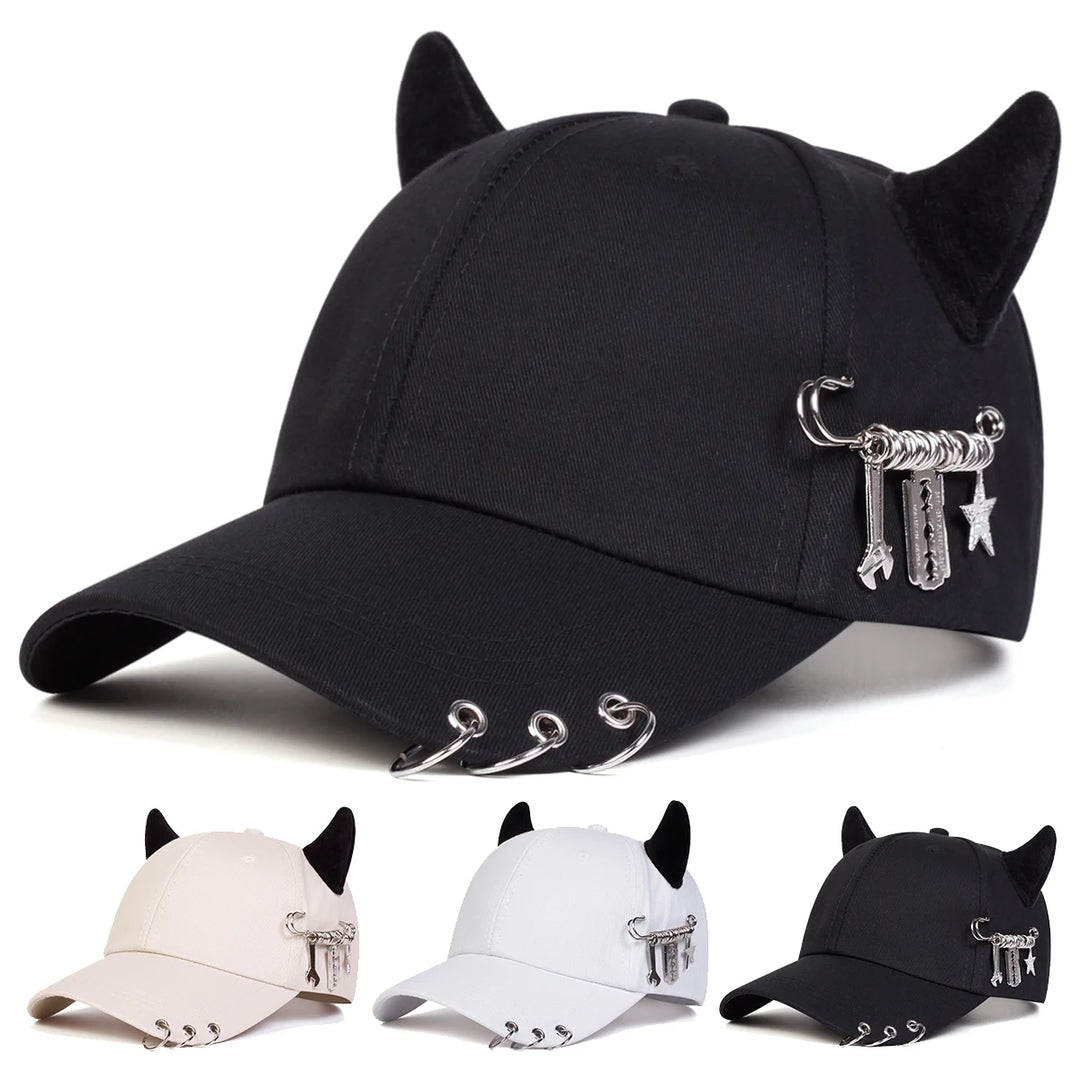 Rogue Women's Cap | Playful Horn Design, Breathable Cotton