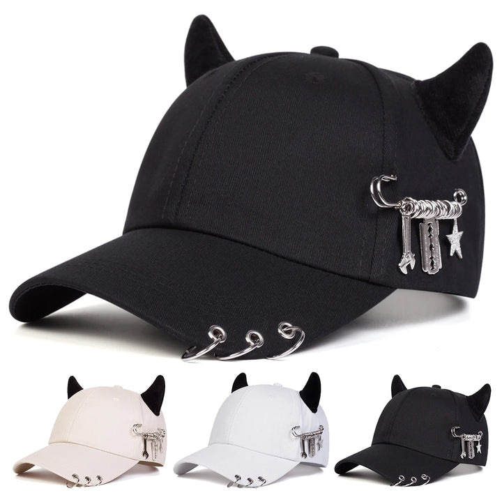 Rogue Women's Cap | Playful Horn Design, Breathable Cotton
