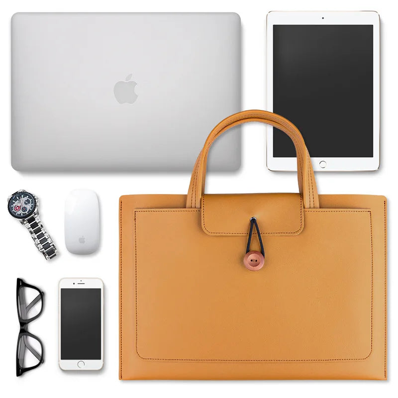 Lugano Leather Laptop Briefcase | Lightweight Design