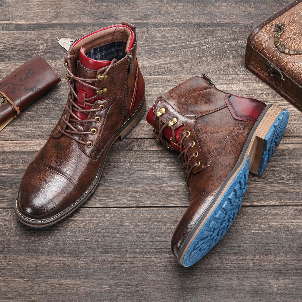 Hank Men's High-Top Boots | Premium Leather, Durable Design