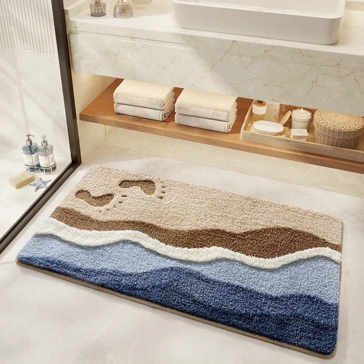 Natura Eco Plush Bath Mat | High-Density Microfiber, Non-Slip, Quick-Drying