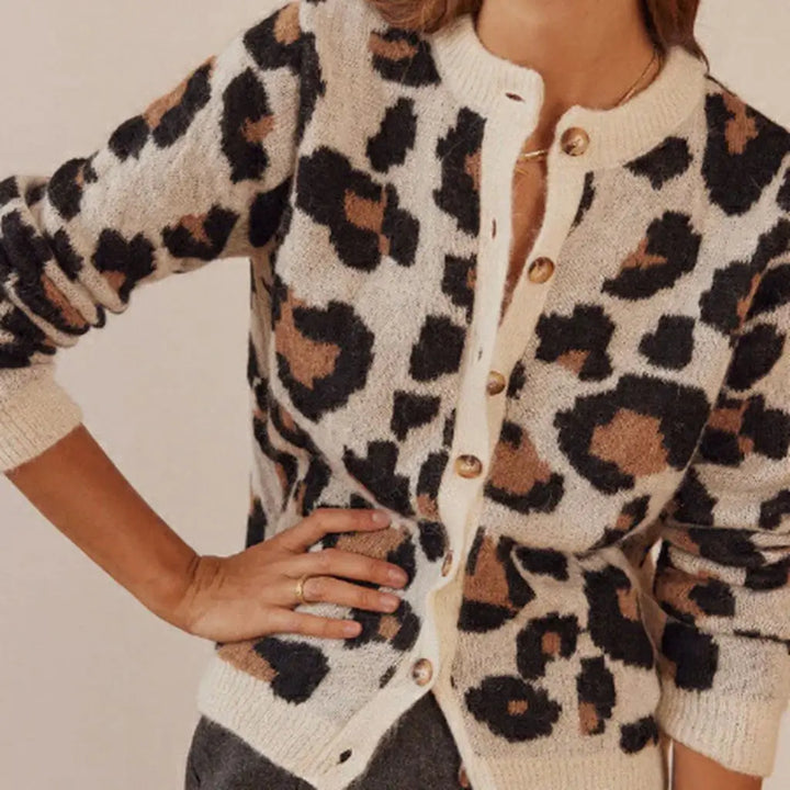 Ulysses Women's Cardigan | Bold Leopard Print, Soft Knit, Relaxed Fit