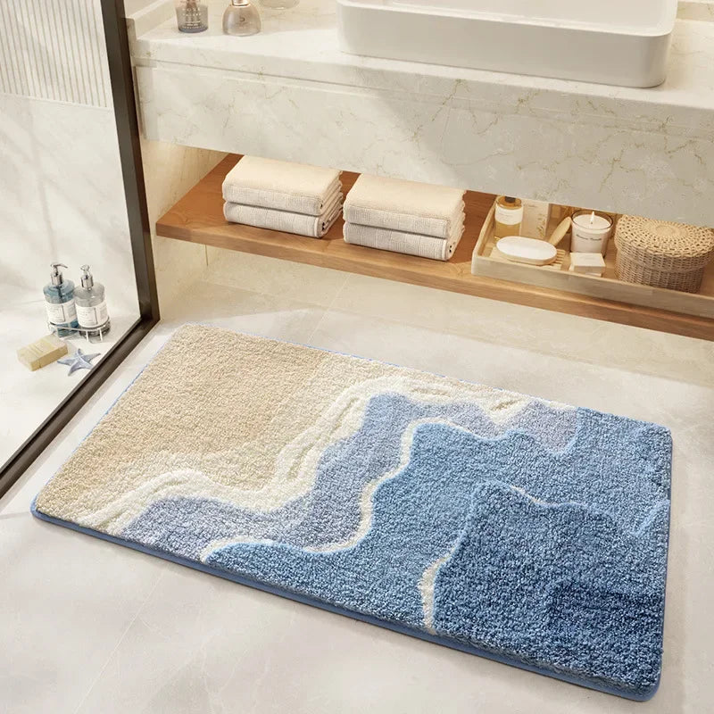 Natura Eco Plush Bath Mat | High-Density Microfiber, Non-Slip, Quick-Drying