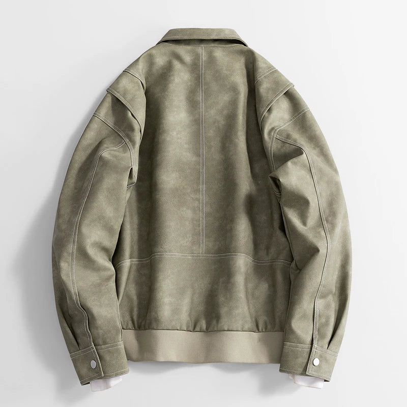 Fero Women's Faux Leather Jacket | Premium Vegan Leather, Relaxed Fit