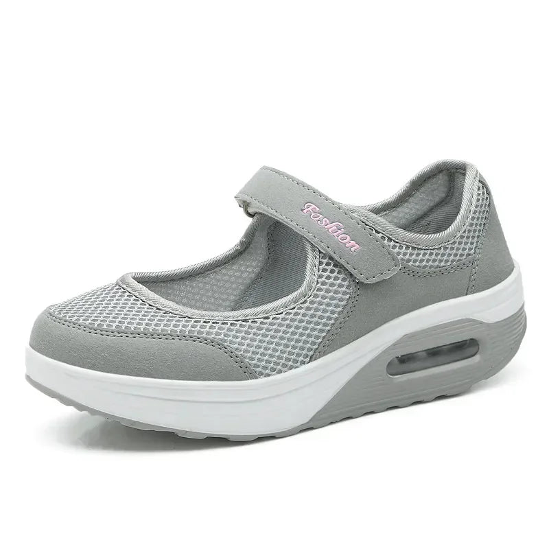 Women's Light Fashion Breathable Mesh Wedge Heels Shoes Casual Outdoor Sports Running Designer Sneakers