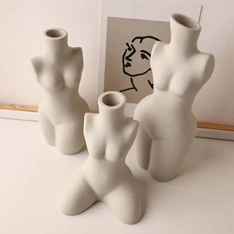 Vera White Ceramic Vase | Elegant Organic Design
