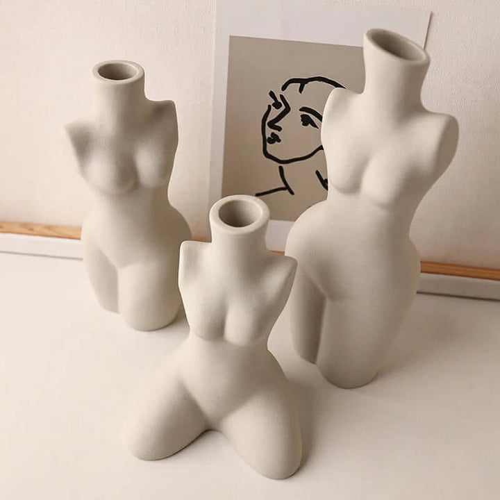 Vera White Ceramic Vase | Elegant Organic Design