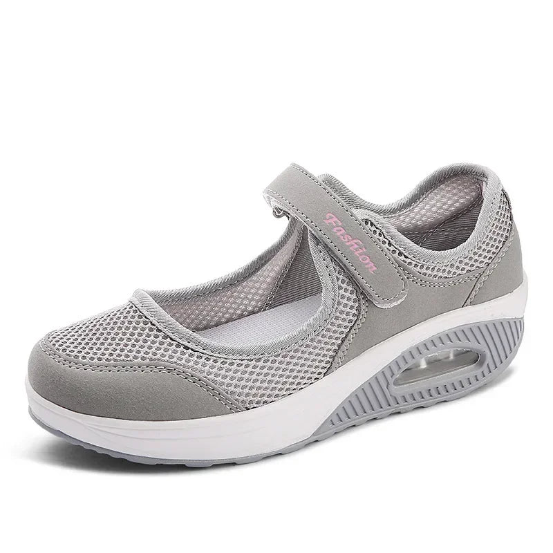 Women's Light Fashion Breathable Mesh Wedge Heels Shoes Casual Outdoor Sports Running Designer Sneakers