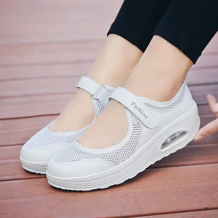 Women's Light Fashion Breathable Mesh Wedge Heels Shoes Casual Outdoor Sports Running Designer Sneakers
