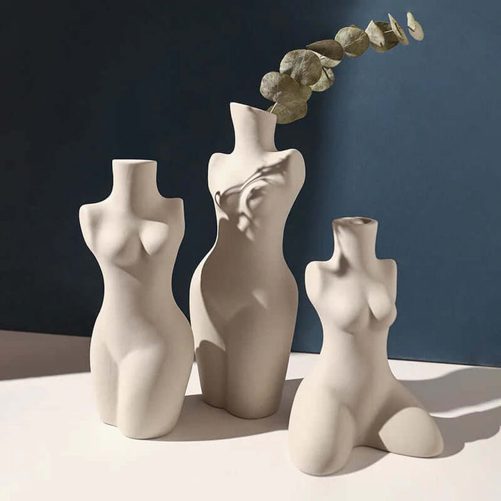 Vera White Ceramic Vase | Elegant Organic Design