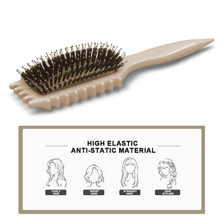 Daisy Ergonomic Hair Styling Comb | Boar Bristles for Perfect Curls and Beards