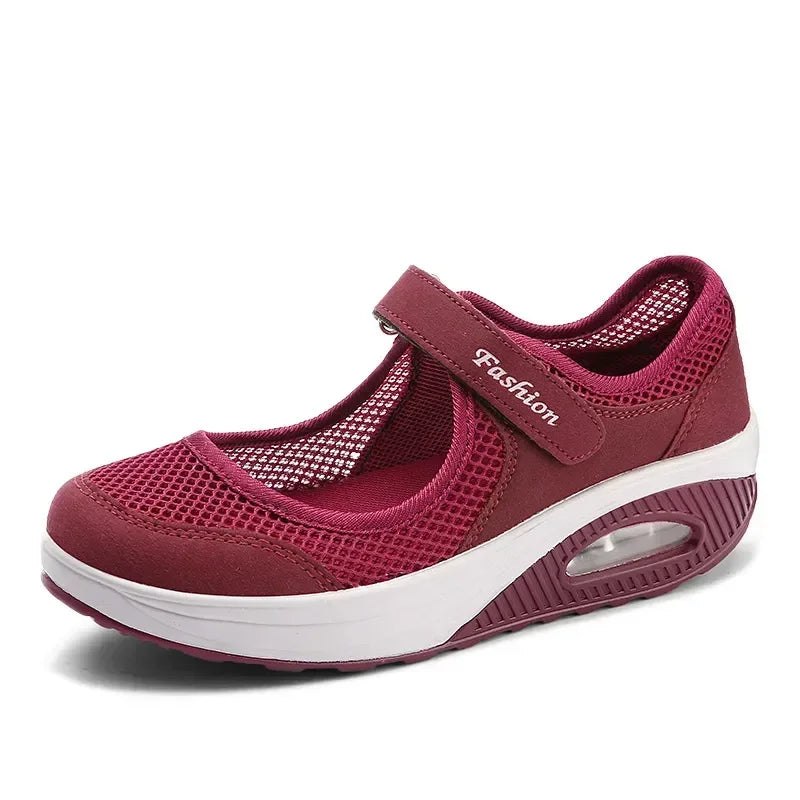 Women's Light Fashion Breathable Mesh Wedge Heels Shoes Casual Outdoor Sports Running Designer Sneakers