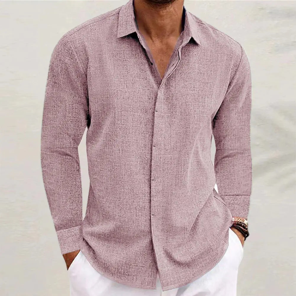 Eli Men's Linen Button Down Shirt | Breathable Fabric, Tailored Fit
