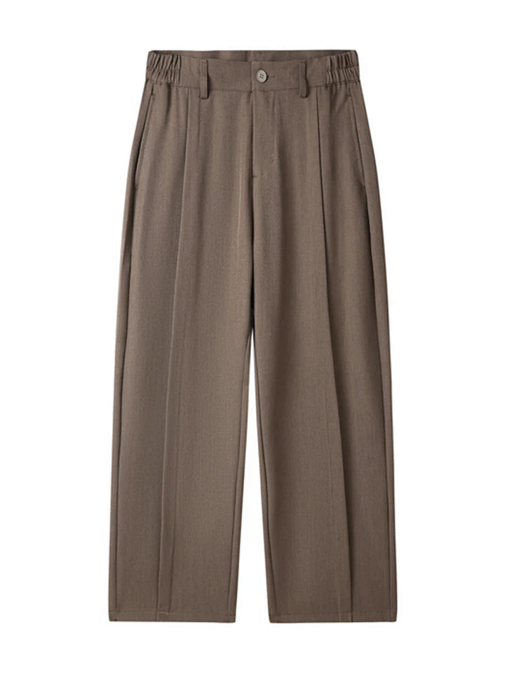 Harrison Men's Casual Pants | Stretch Fabric, Pleated Design