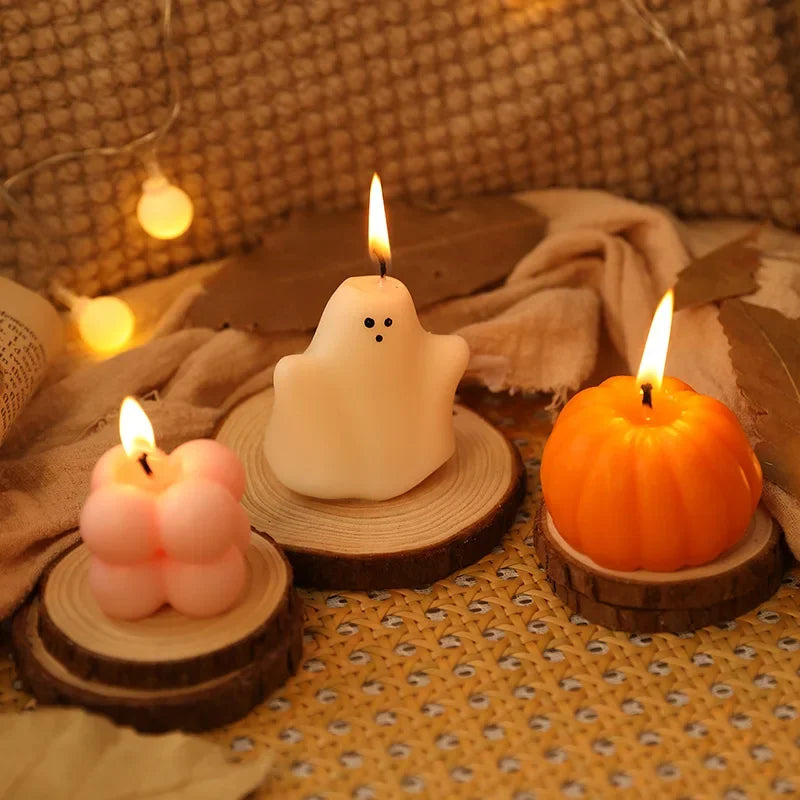Glimmer Halloween Candle Set | Pumpkin & Ghost Shapes