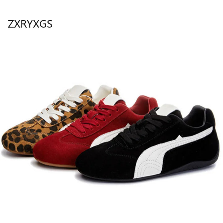 Zara Women's Sneakers | Cow Suede, Trendy Casual Footwear