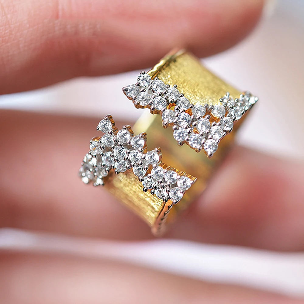 Rumi Women's Ring | Gold Finish with Cubic Zirconia