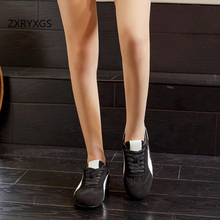Zara Women's Sneakers | Cow Suede, Trendy Casual Footwear