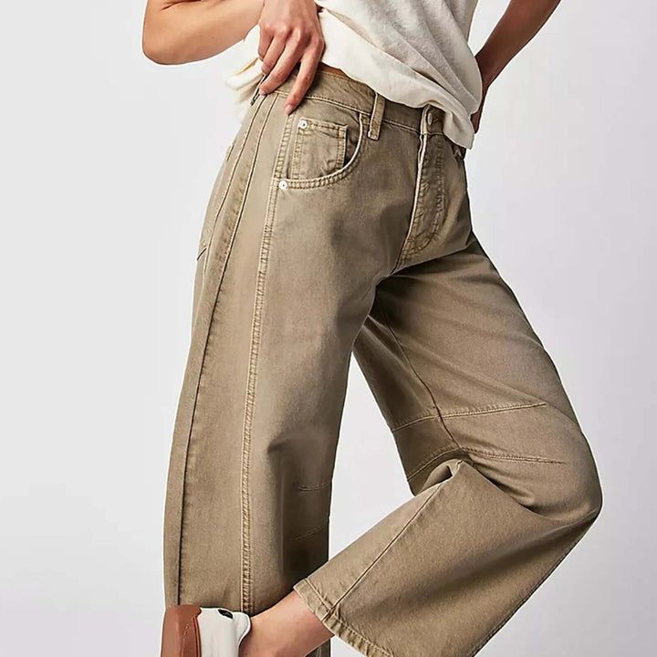Breeze Women's Baggy Jeans | Relaxed Fit Premium Denim Crop