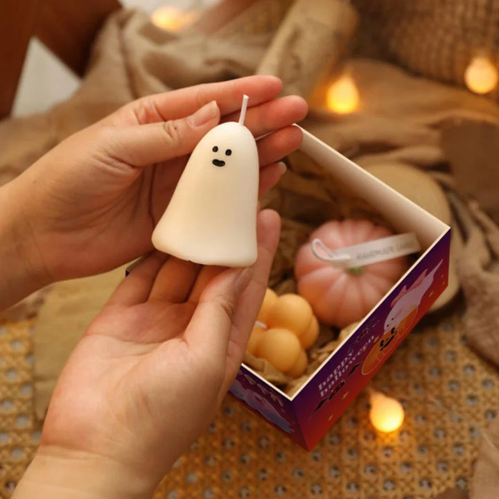Glimmer Halloween Candle Set | Pumpkin & Ghost Shapes