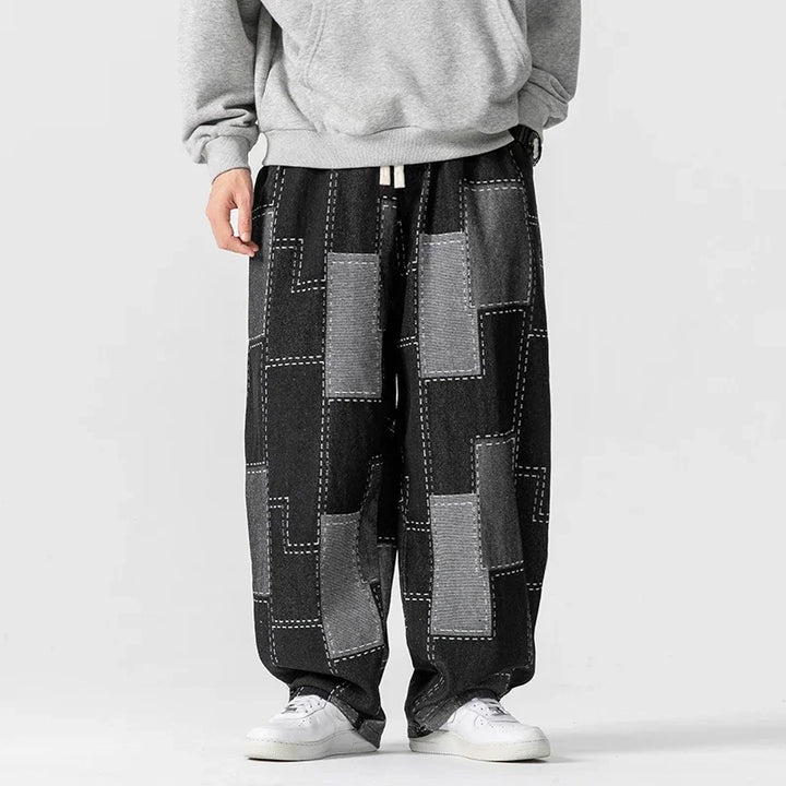 Carter Men's Patch Trousers | Easy-Care Fabric