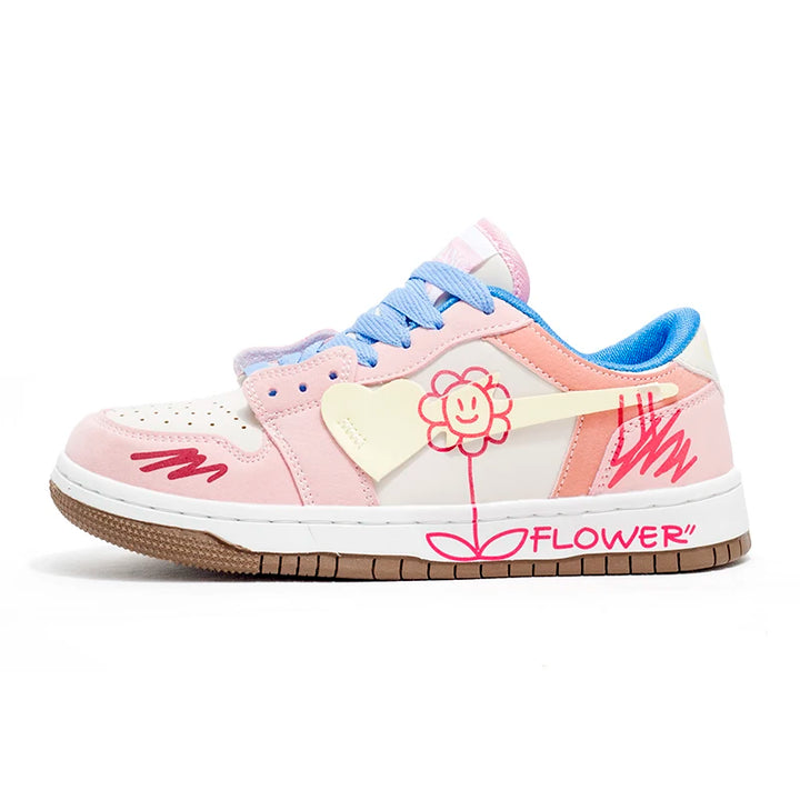 Crisp Women's Sneakers | Breathable Fabric, Cushioned Sole, Stylish White Design