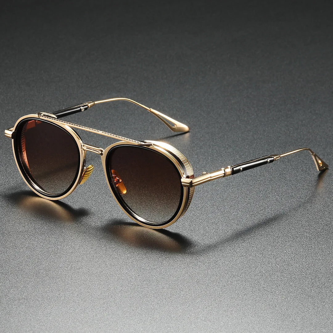 Ava Women's 80s Sunglasses | Lightweight Alloy Frame, Round Shape
