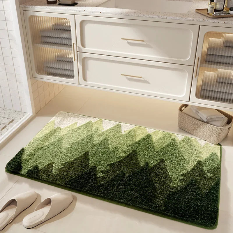 Natura Eco Plush Bath Mat | High-Density Microfiber, Non-Slip, Quick-Drying