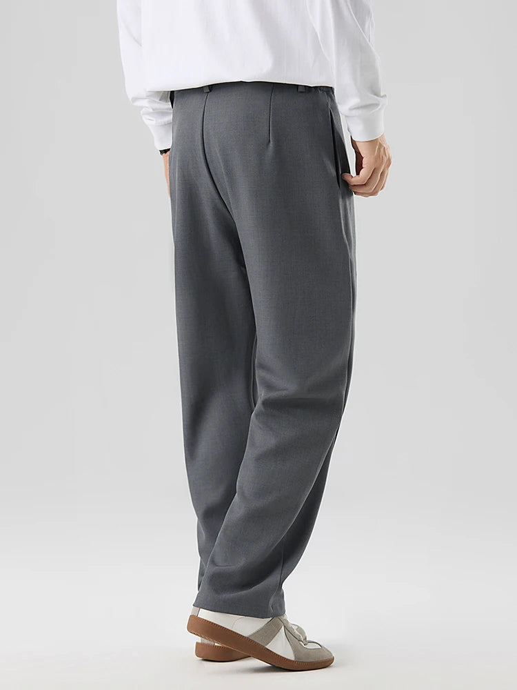 Harrison Men's Casual Pants | Stretch Fabric, Pleated Design