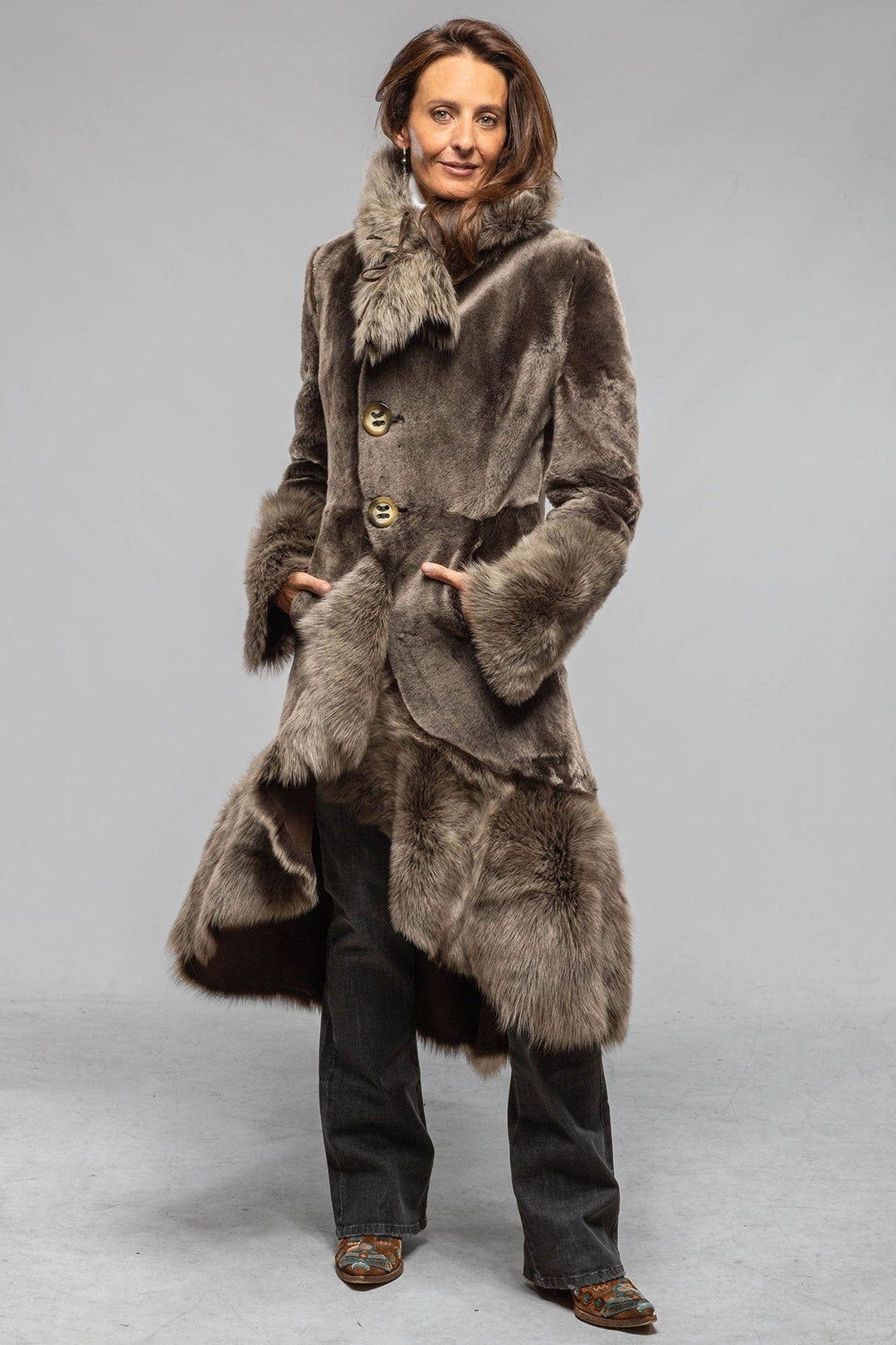 Wild Reversible Shearling In Selva