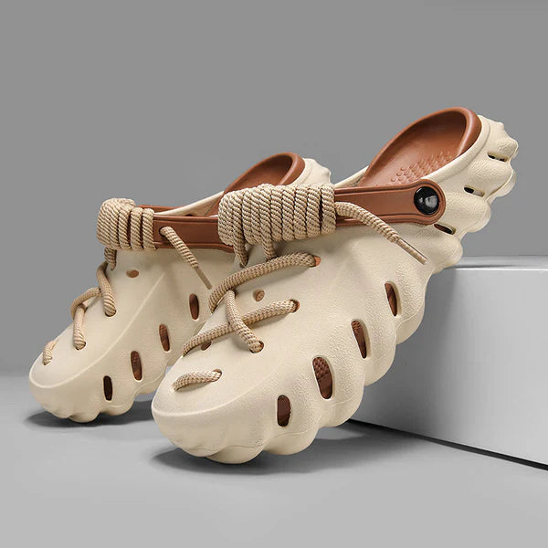 Brevon Women's Clogs | Customizable Laced Design, Lightweight Foam