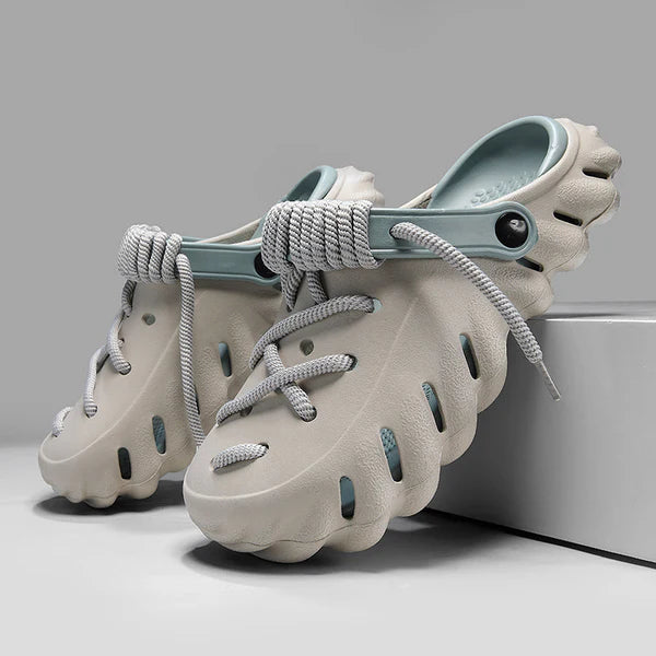 Brevon Women's Clogs | Customizable Laced Design, Lightweight Foam