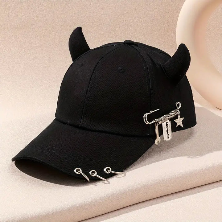 Rogue Women's Cap | Playful Horn Design, Breathable Cotton