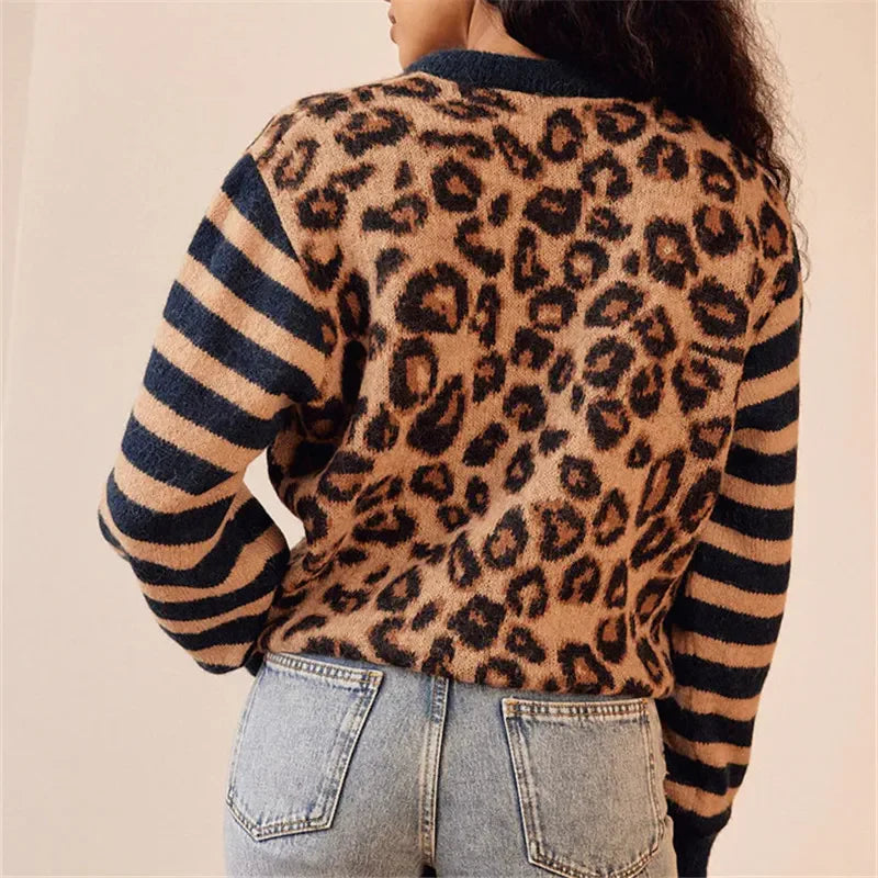 Ulysses Women's Cardigan | Bold Leopard Print, Soft Knit, Relaxed Fit