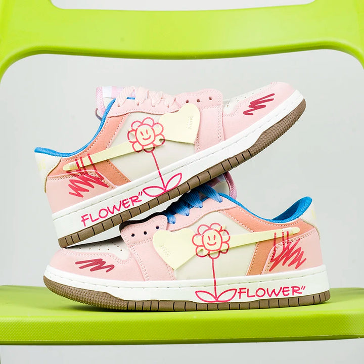Crisp Women's Sneakers | Breathable Fabric, Cushioned Sole, Stylish White Design