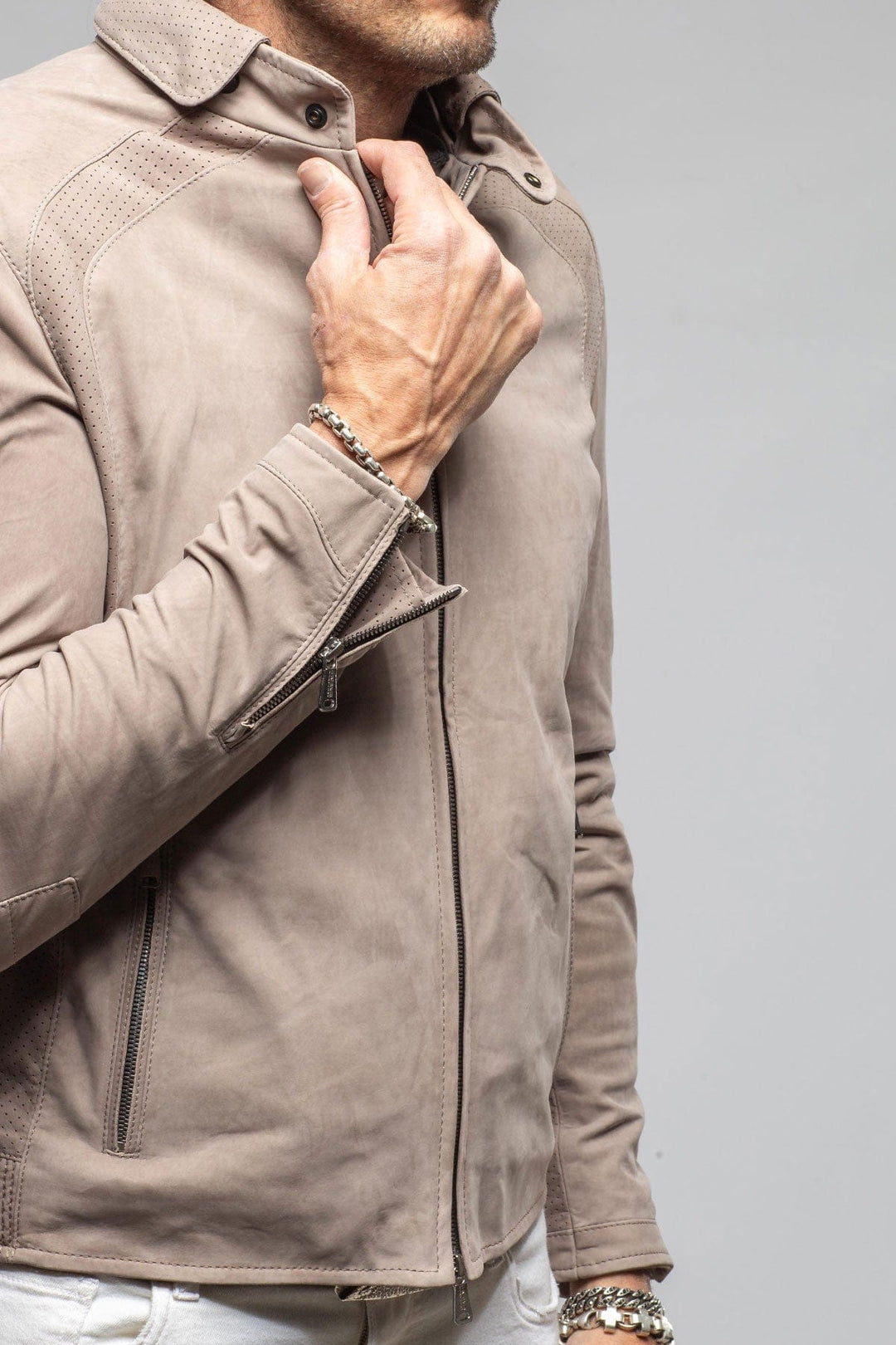 San Remo Race Jacket In Grey Sand
