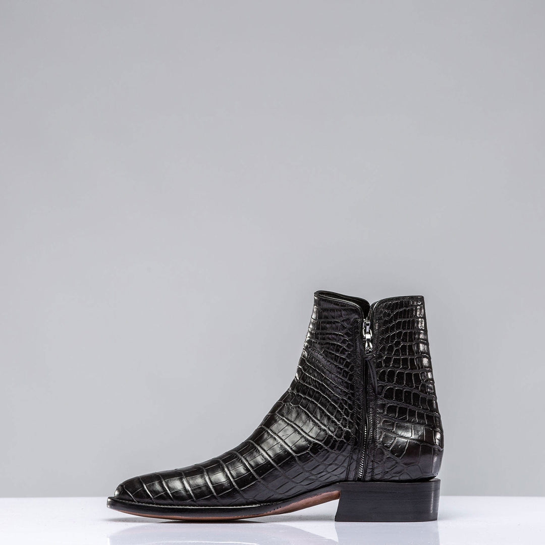 Black Crocodile Chelsea Boots