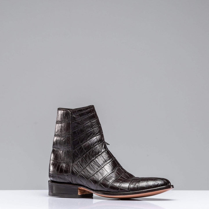 Chocolate Crocodile Chelsea Boots